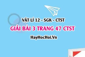 Giải bài 3 trang 47 Vật lí 12 Chân trời sáng tạo